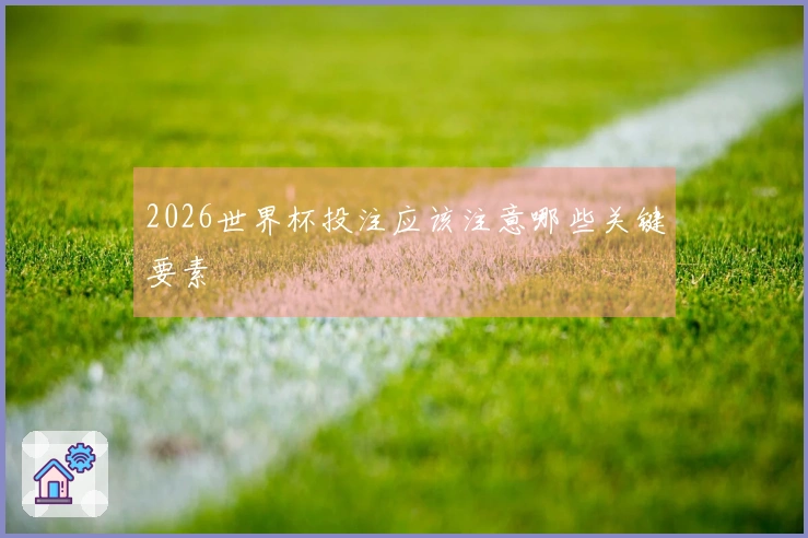 2026世界杯投注应该注意哪些关键要素